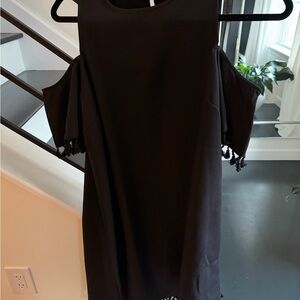 Elegant Black Cold Shoulder Dress
